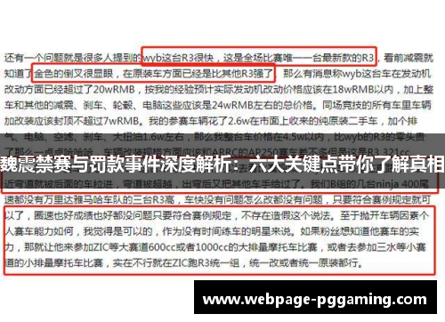 魏震禁赛与罚款事件深度解析：六大关键点带你了解真相